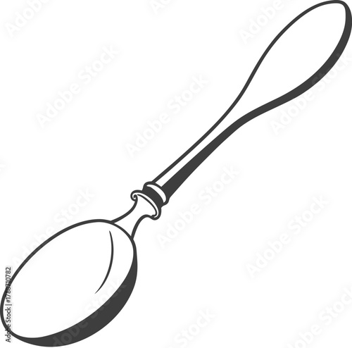 Spoon on white background