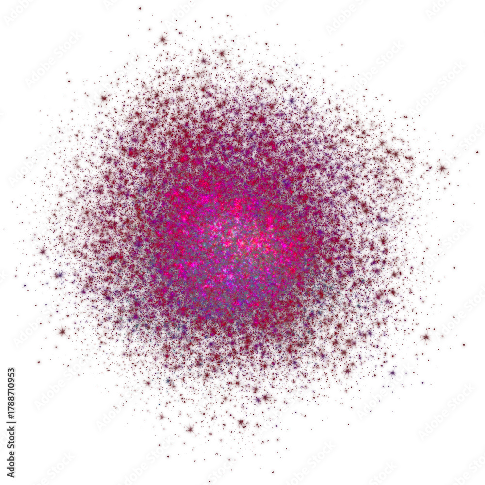 Fototapeta premium Centralized Magenta Starburst and Particle Overlay