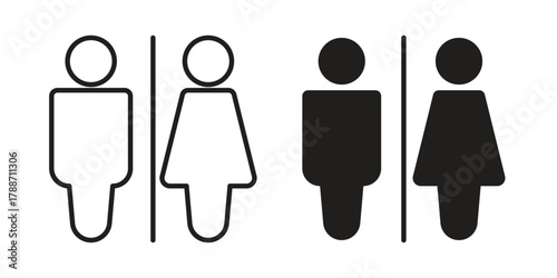 Restroom icon, vector graphics collection. logotype graphic art design