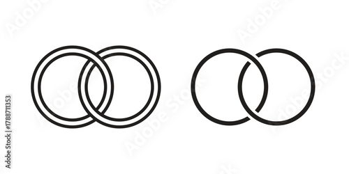 Ring icon, vector graphics collection. logotype graphic art design
