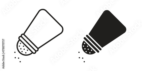 Salt shaker icon, vector graphics collection. logotype graphic art design