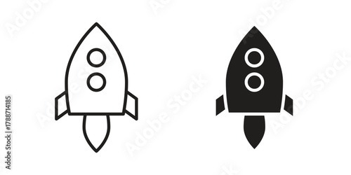 Space shuttle icon, vector graphics collection. logotype graphic art design