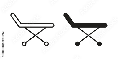 Stretcher icon, vector graphics collection. logotype graphic art design