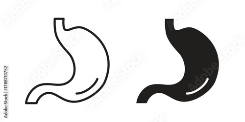 Stomach icon, vector graphics collection. logotype graphic art design