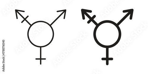 Transgender icon, vector graphics collection. logotype graphic art design