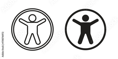 Universal access icon, vector graphics collection. logotype graphic art design