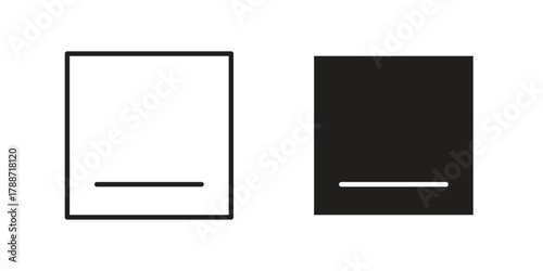 Window Minimize icon, vector graphics collection. logotype graphic art design