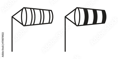 Windsock icon, vector graphics collection. logotype graphic art design