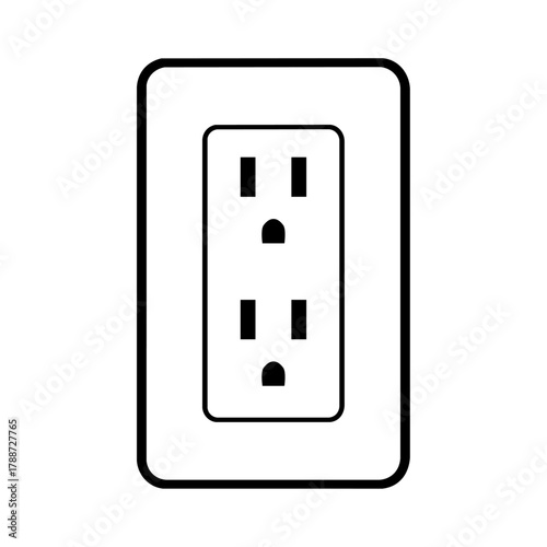 Electric wall socket representing smart home technology and modern energy connection convenience.