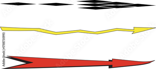 Abstract graphics: progression, zigzag path, and direct motion elements