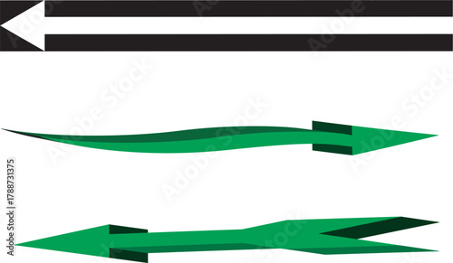 Assortment of directional arrows with various styles and shapes