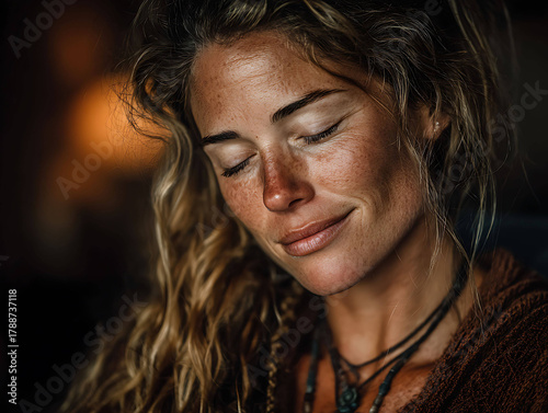 Trauma survivor in somatic experiencing session, therapist guiding body awareness