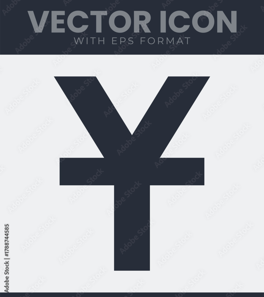 Obraz premium Chinese yuan currency symbol exchange vector icon