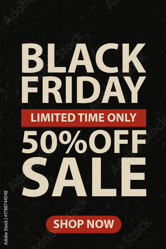 Black Friday Sale Poster Design Template