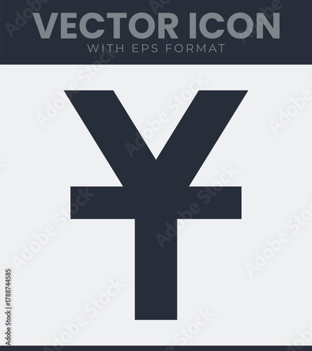 Chinese yuan currency symbol exchange vector icon