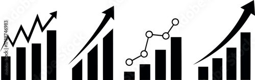 Growth graphs collection Vector