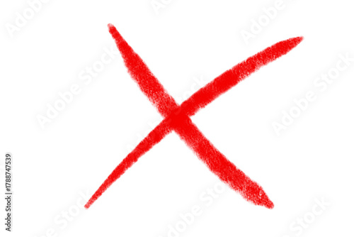 red cross mark isolated on white or transparent png