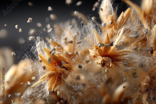 Close-up of fluffy seeds di...