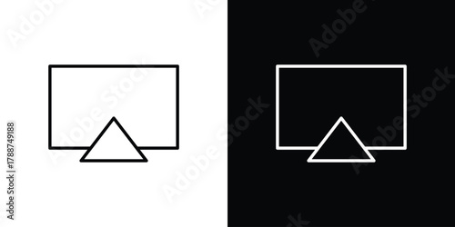 Airplay icon line vector illustration. vector graphics