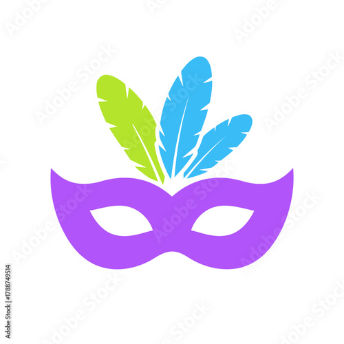 Vibrant Masquerade Party Mask Design