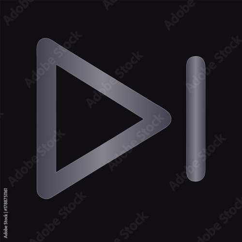 Play button icon with fast forward symbol media