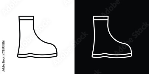Boot icon line vector illustration. vector graphics