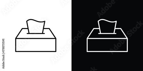 Box tissue icon line vector illustration. vector graphics