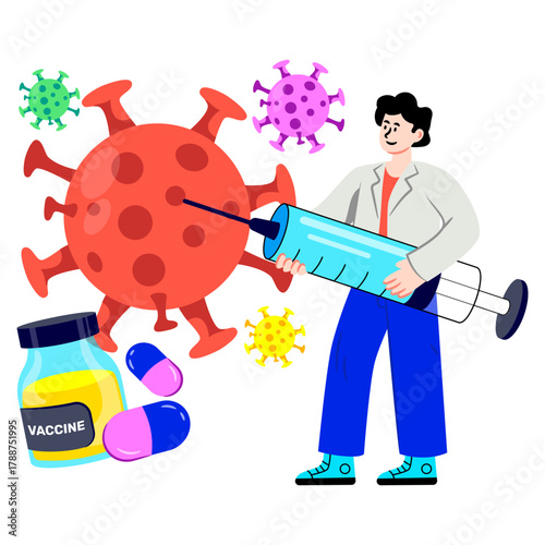Premium download illustration of covid vaccine
