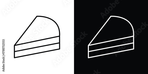 Cake-slice icon line vector illustration. vector graphics