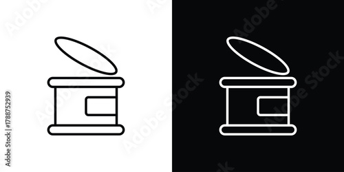 Canned food icon line vector illustration. vector graphics