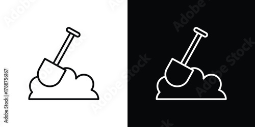 Digging icon line vector illustration. vector graphics