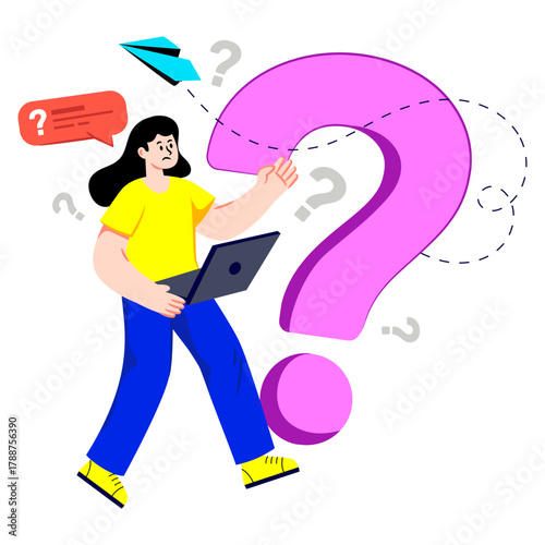 Trendy design illustration of frequently ask question