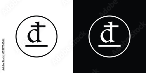 Dong icon line vector illustration. vector graphics