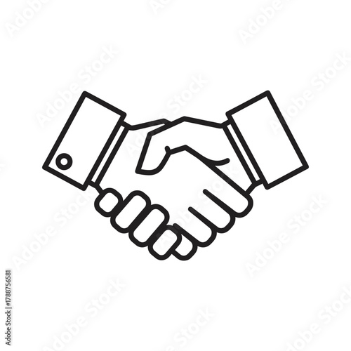 Handshake icon representing agreement and partnership
