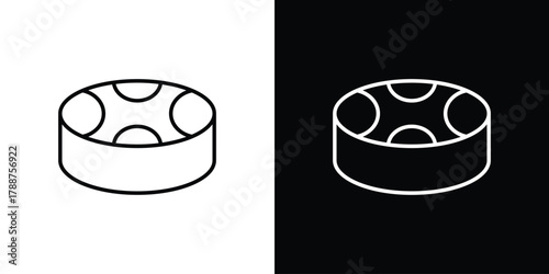 Drum steelpan icon line vector illustration. vector graphics