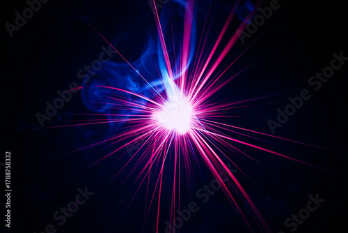 stars, explosion of sparks, electric flower, blot of light