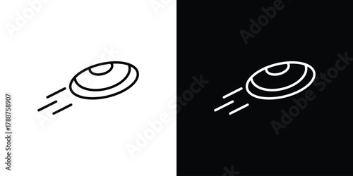 Flying disc icon line vector illustration. vector graphics