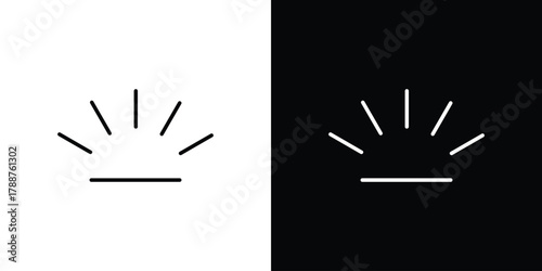 Keyboard brightness icon line vector illustration. vector graphics