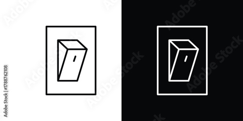 Light switch off icon line vector illustration. vector graphics