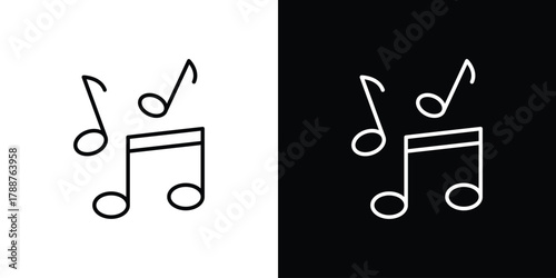 Music icon line vector illustration. vector graphics