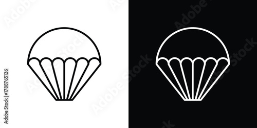 Parachute icon line vector illustration. vector graphics