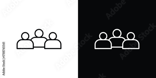 people icon line vector illustration. vector graphics