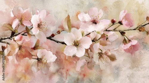 Cherry blossoms reveal their beauty in soft pink hues creating a peaceful scene of springtime joy.
