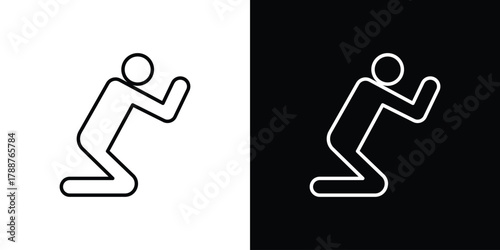Person Praying icon line vector illustration. vector graphics