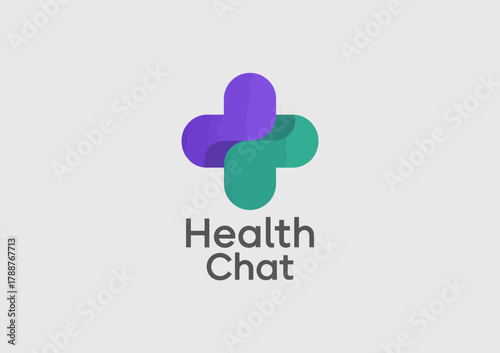 This image features a logo for Health Chat, a platform emphasizing the importance of digital communication in healthcare and wellness management for users seeking assistance.