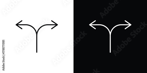 Split icon line vector illustration. vector graphics