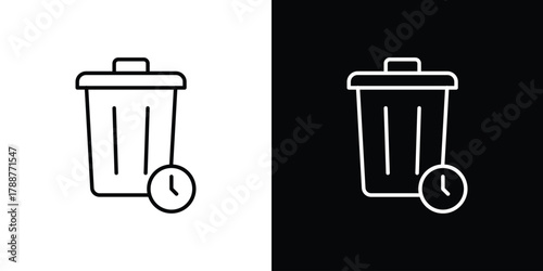 Time waste icon line vector illustration. vector graphics