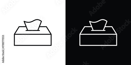 Tissue box icon line vector illustration. vector graphics