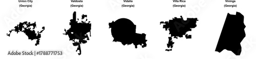 Union City, Valdosta, Vidalia, Villa Rica, Vinings outline maps