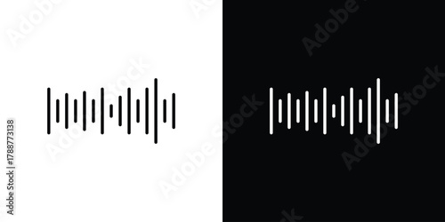 Waveform icon line vector illustration. vector graphics